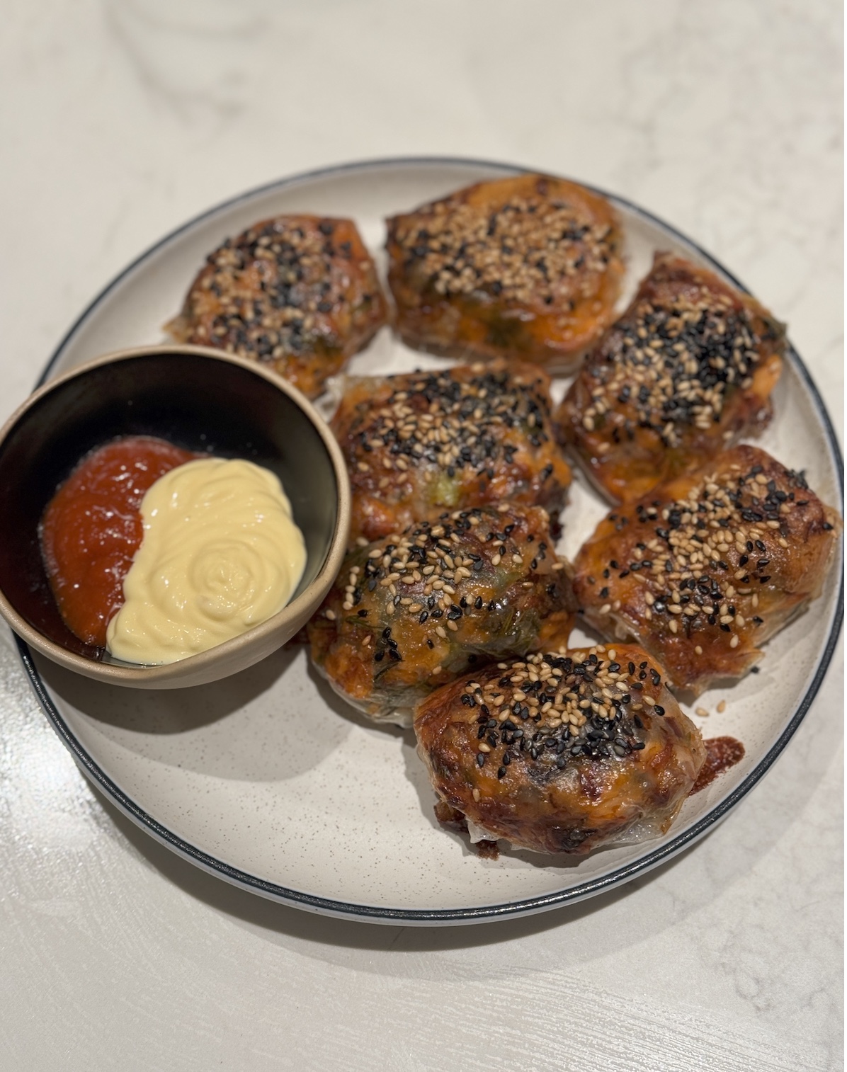Crispy Salmon Rice Paper Dumplings