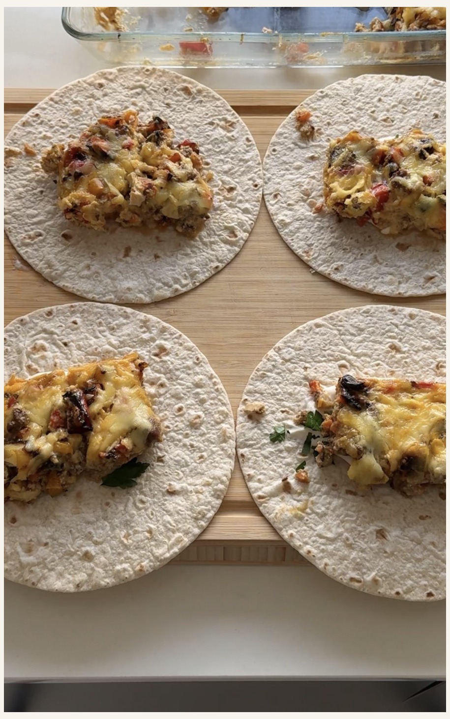 One-Pan Breakfast Burritos