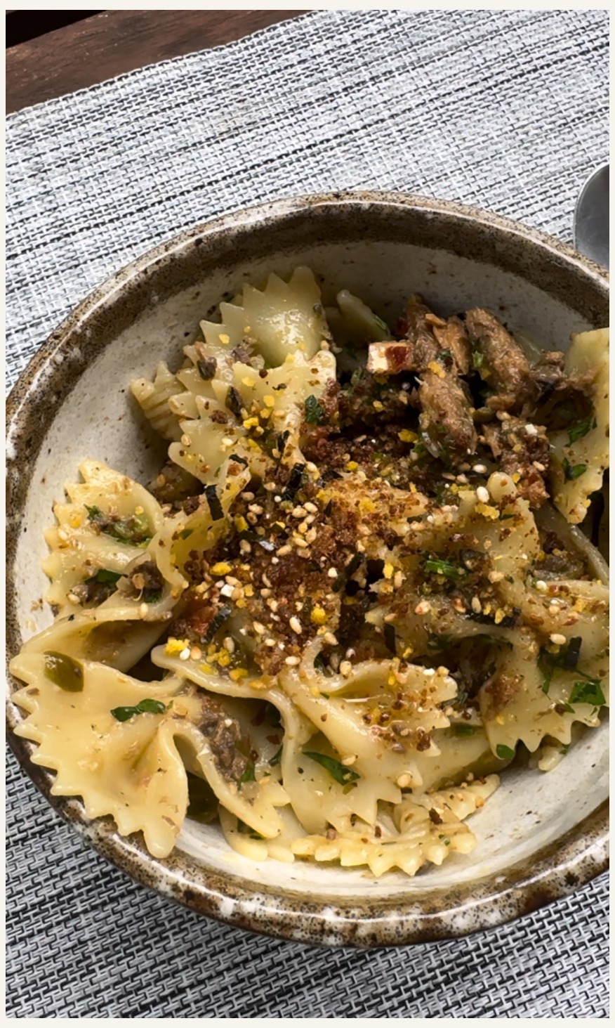 Umami Tinned Sardine Pasta